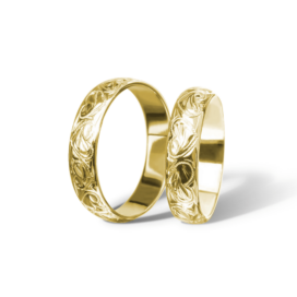 Angel zlaté snubní prsteny se srdíčky žluté zlato šperky milan jiříček
