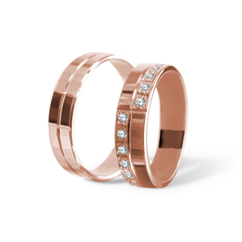 Candy snubní prsteny růžové zlato šperky milan jiříček K72