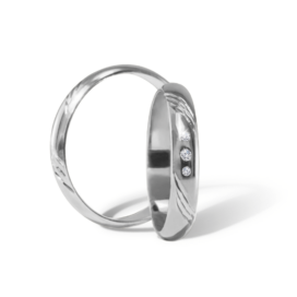 Cara stříbrné snubní prsteny bílé zlato šperky jiříček