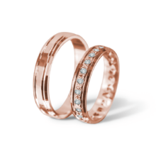 Carla snubní prsteny růžové zlato šperky milan jiříček K86
