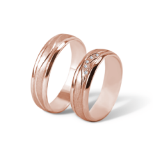 Catherin snubní prsteny růžové zlato šperky milan jiříček K92