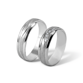 Catherin stříbrné snubní prsteny bílé zlato šperky milan jiříček K92