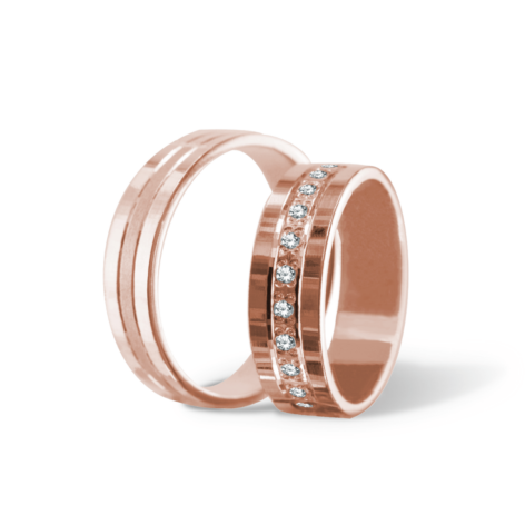 Cayla snubní prsteny růžové zlato šperky milan jiříček K100