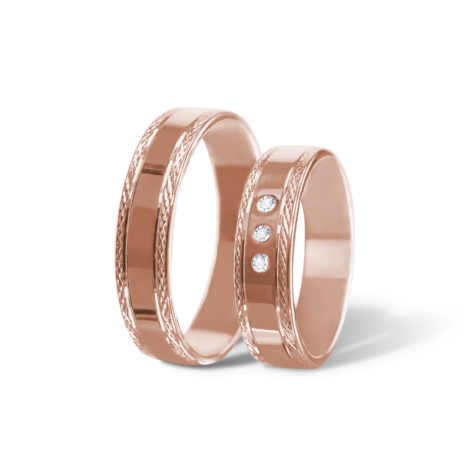 Cecilia snubní prsteny růžové zlato šperky milan jiříček K104