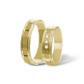 Cecilia zlaté snubní prsteny žluté zlato šperky milan jiříček K104