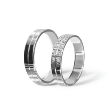 Ciara stříbrné snubní prsteny bílé zlato šperky milan jiříček k75