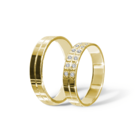 Ciara zlaté snubní prsteny žluté zlato šperky milan jiříček k75