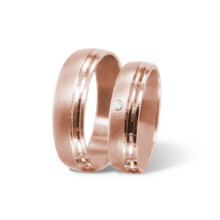Claire snubní prsteny růžové zlato šperky milan jiříček K89