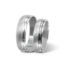 Claire stříbrné snubní prsteny bílé zlato šperky milan jiříček K89