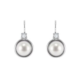 stříbrné náušnice s perlami
