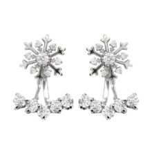 stříbrné náušnice sněhové vločky zimní pohádka šperky jiříček