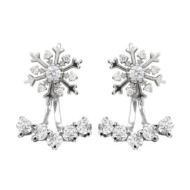 stříbrné náušnice sněhové vločky zimní pohádka šperky jiříček