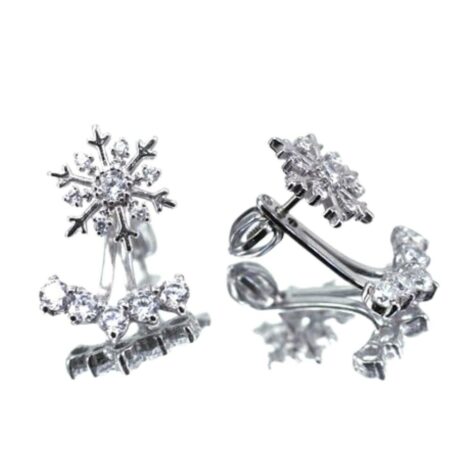 stříbrné náušnice sněhové vločky zimní pohádka šperky jiříček