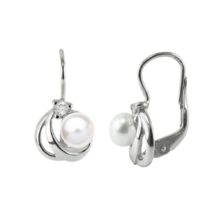 stříbrné perlové náušnice Candice šperky jiříček