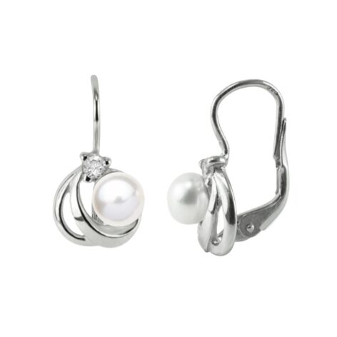 stříbrné perlové náušnice Candice šperky jiříček