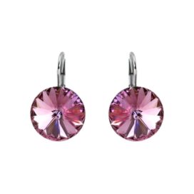 stříbrné náušnice swarovski Rivoli Rose 12mm šperky jiříček