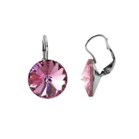 stříbrné náušnice swarovski Rivoli Rose 12mm šperky jiříček