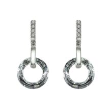 stříbrné náušnice swarovski Savannah šperky jiříček