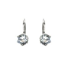 stříbrné náušnice swarovski Siam 6mm šperky jiříček