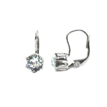 stříbrné náušnice swarovski Siam 6mm šperky jiříček