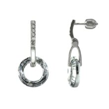 stříbrné náušnice swarovski Savannah šperky jiříček