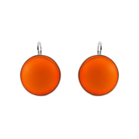 stříbrné náušnice swarovski velvet orange 12mm šperky jiříček