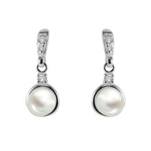 stříbrné perlové náušnice Adeline šperky jiříček 56