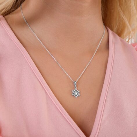 stříbrný přívěsek sněhová vločka šperky jiříček