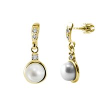 Zlaté náušnice s perlami