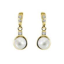 Zlaté náušnice s perlami