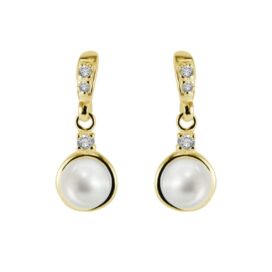 Zlaté náušnice s perlami