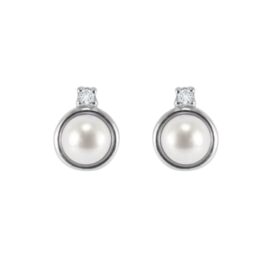 stříbrné náušnice s perlami