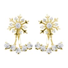 zimní pohádka zlaté náušnice šperky jiříček sněhové vločky zepředu