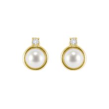 zlaté náušnice s perlami