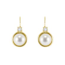 zlaté náušnice s perlami