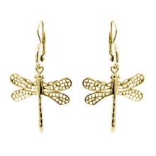 zlaté náušnice vážky