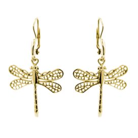 zlaté náušnice vážky