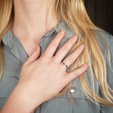 stříbrný zásnubní prsten michelle