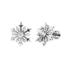 stříbrné náušnice sněhové vločky šperky jiříček