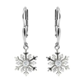 stříbrné náušnice sněhové vločky šperky jiříček