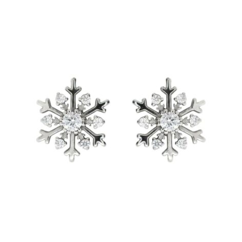 stříbrné náušnice sněhové vločky šperky jiříček