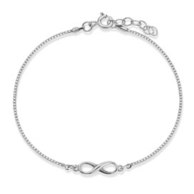 stříbrný náramek nekonečno box chain bílé zlato šperky milan jiříček