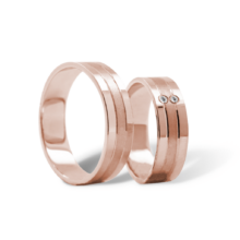 Claudia snubní prsteny růžové zlato šperky milan jiříček K19