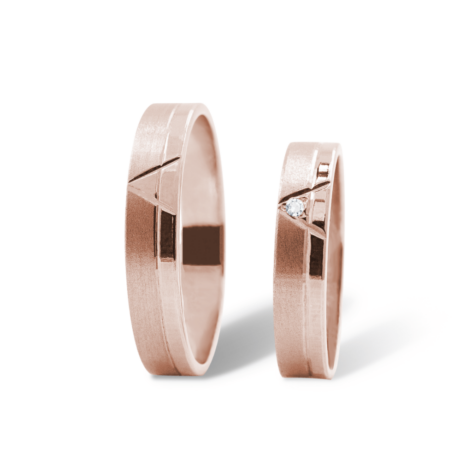Carolina snubní prsteny růžové zlato šperky milan jiříček K70