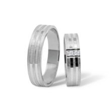 Clio stříbrné snubní prsteny bílé zlato šperky milan jiříček K112