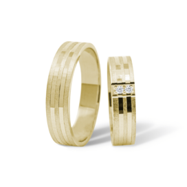 Clio zlaté snubní prsteny žluté zlato šperky milan jiříček K112