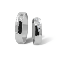 Colbie stříbrné snubní prsteny bílé zlato šperky milan jiříček K110 B
