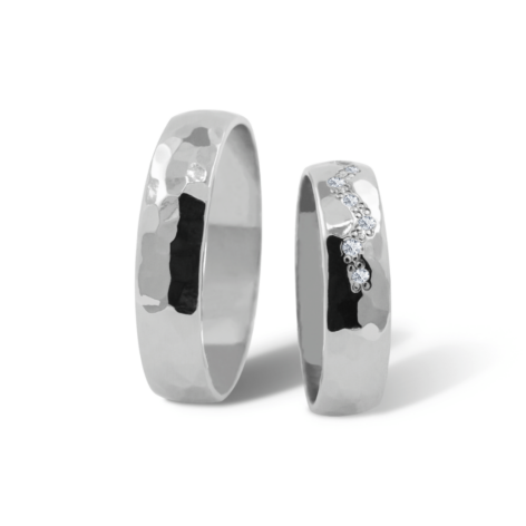 Colbie stříbrné snubní prsteny bílé zlato šperky milan jiříček K110 B