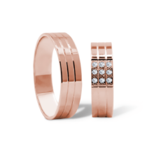 Constance snubní prsteny růžové zlato šperky milan jiříček K111