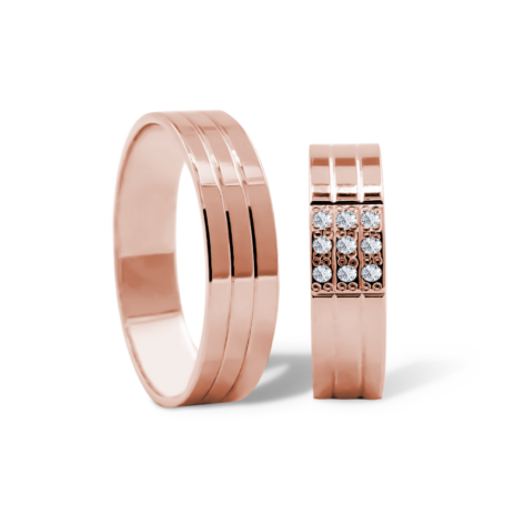 Constance snubní prsteny růžové zlato šperky milan jiříček K111